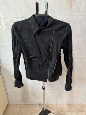 Black Asymmetrical Zip Women's